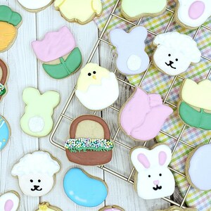 Easter Cookies, Easter Sugar Cookies, Easter Treats, Easter Cookie Platter, Easter mini sugar cookies, Sugar Cookies, Easter Dessert