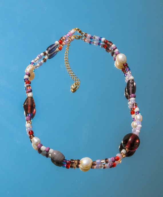 Freshwater Pearl Beaded Y2K Necklace 