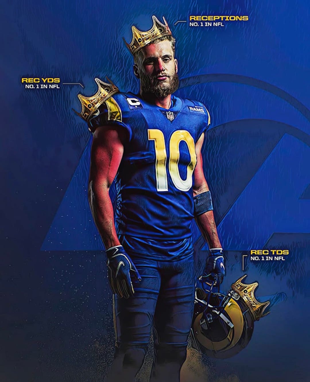 Cooper Kupp 10 LA Rams Jersey Digital Prints