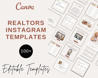 Real Estate Social Media Instagram Bundle , Real Estate Marketing , Realtor instagram PostTemplate Canva