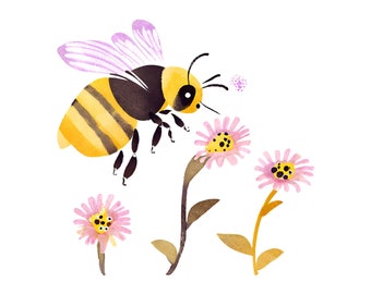 Hummel Clipart in Aquarell