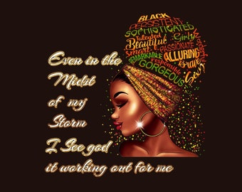 Melanin Queen SVG: Afro Woman Clipart (Digital Download)