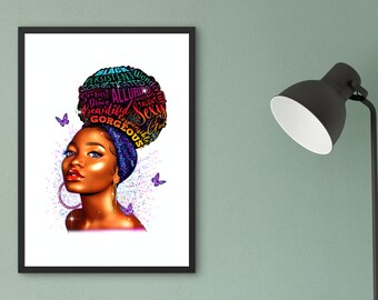 Buy 4 get 50% off Black woman PNG, black woman, african woman PNG, afro woman PNG, melanin