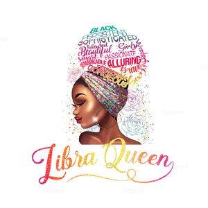 Libra Queen SVG PNG: October Girl Clipart (Digital Download)