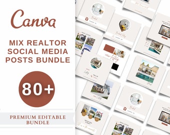 Real Estate Instagram Posts, real estate marketing | Realtor Social Media Editable Templates