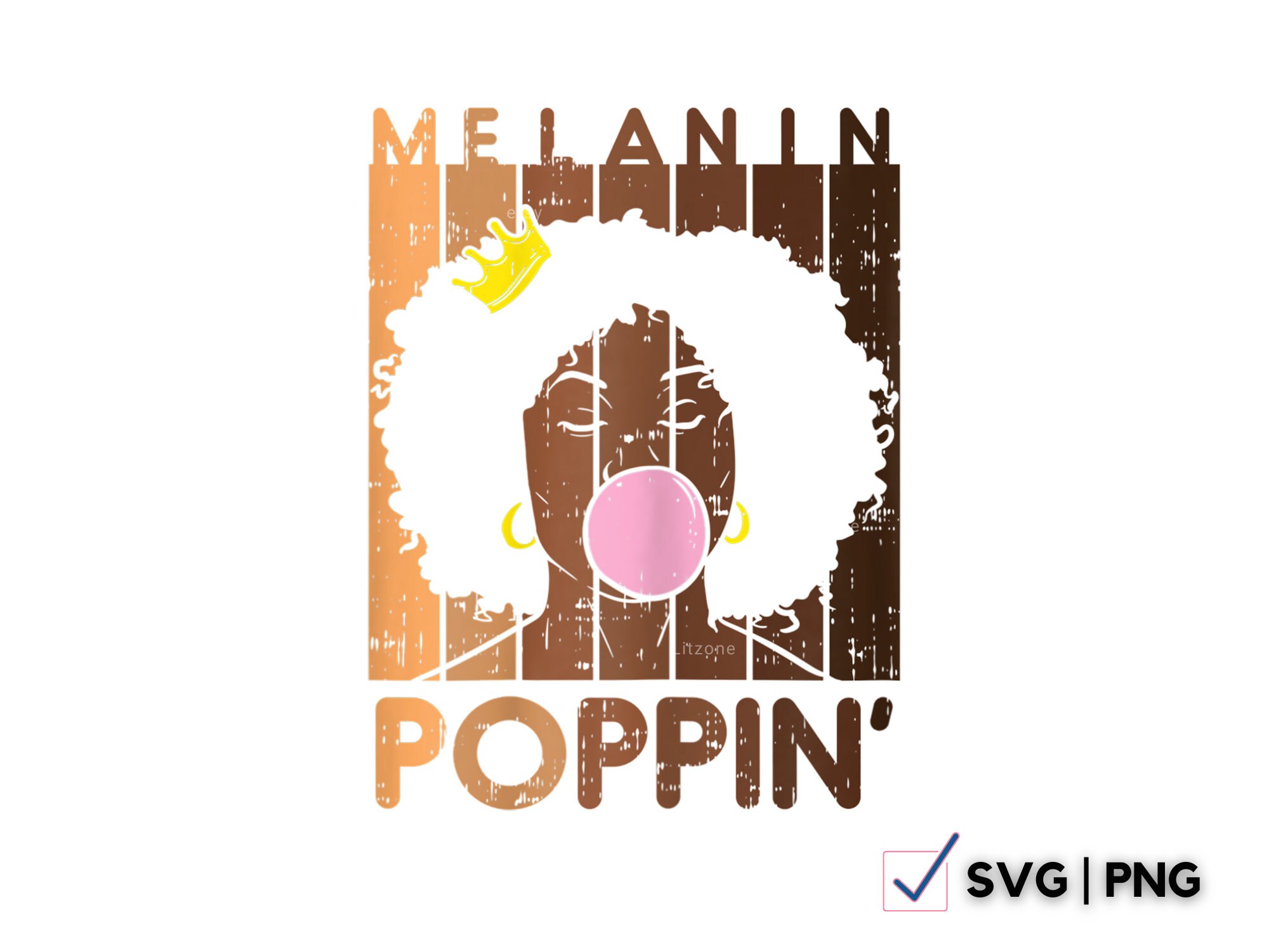 Melanin Poppin SVG PNG Premium Digital Melanin Poppin SVG | Etsy