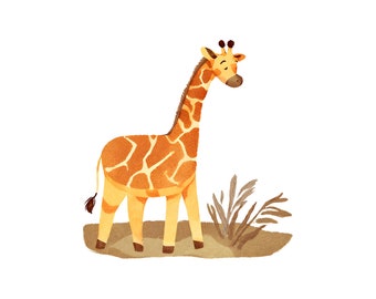 Giraffe Clipart Watercolor Edition