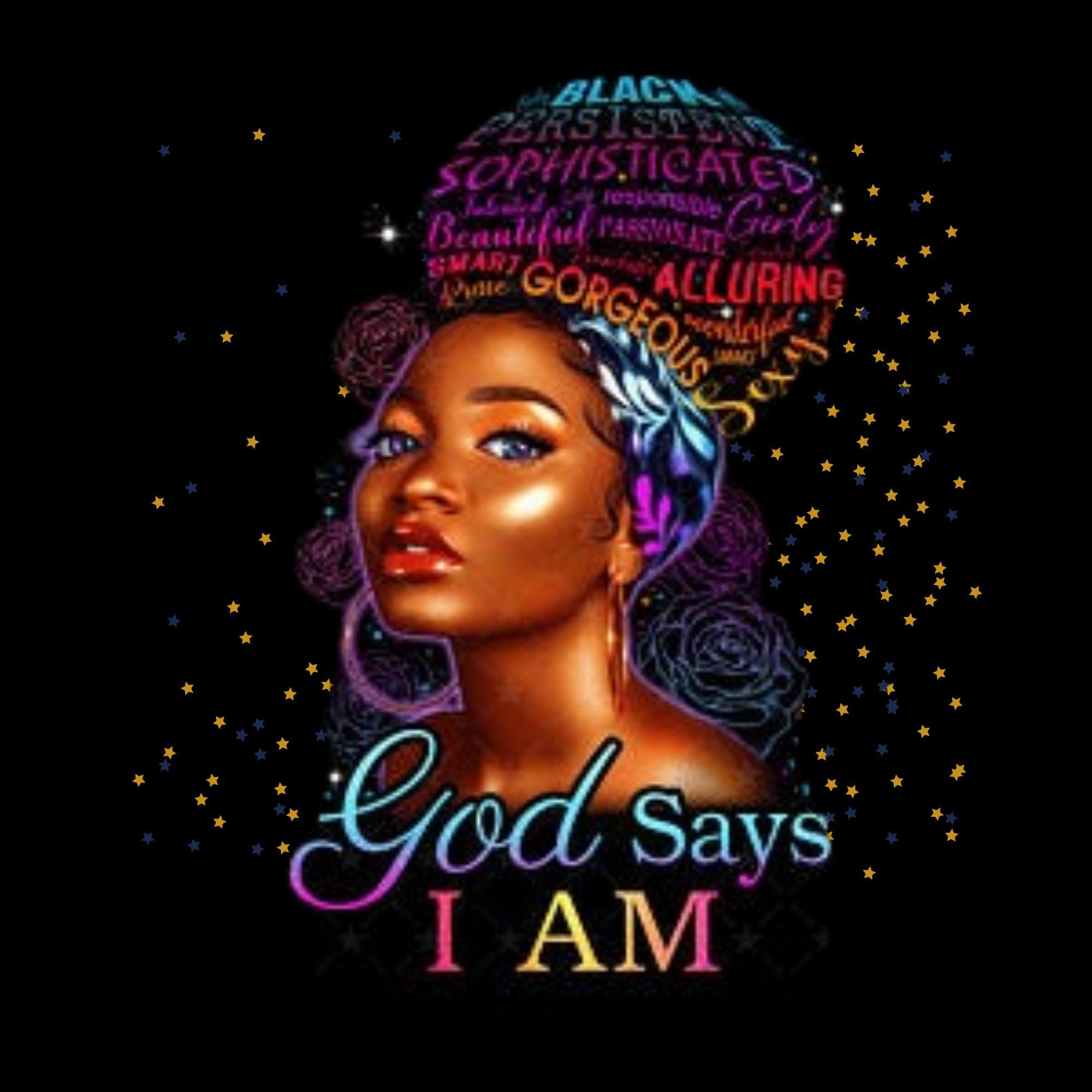 Black Queen God Says I Am Png Black Girl Magic Etsy Australia