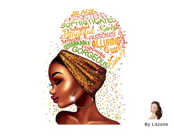 Afro Woman PNG Bundle