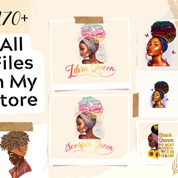 176+ Afro Diva PNG Bundle - Premium Afro queen PNG Bundle, 176+ Black and White Background Afro PNGs