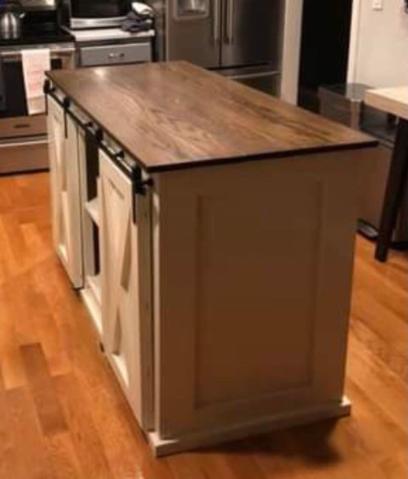 Kitchen Island Farmhouse Barn Door Etsy