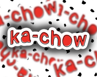 Ka-Chow! Cars Movie Quote Sticker | Laptop, Water Bottle Decal