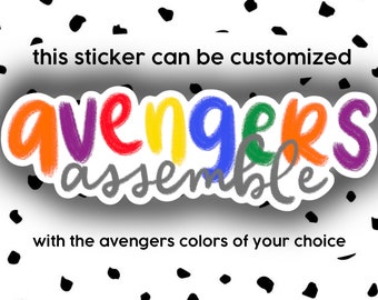 Avengers Assemble Sticker | Endgame Quote, Weatherproof Laptop Decal