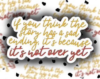Emily Henry Quote Sticker | Bookish Laptop Decal, Weatherproof Holographic Finish
