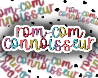 Rom-Com Connoisseur Sticker | Weatherproof Laptop Decal