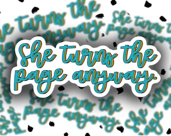 Emily Henry Book Lovers Quote Sticker | Weatherproof Holographic Laptop Decal