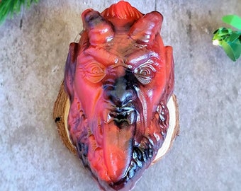 Krampus Soap, Scary Christmas Decor, Adult Stocking Stuffer, Christmas Soap Gift, Christmas Gag Gift, Mens Stocking Stuffers, Demon Soap