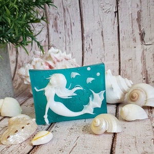 Mermaid Soap, Ocean Soap, Mermaid Birthday Favors, Nautical Soap, Siren Soap, Soap Cameo,  Mermaid Gifts For Adults, Ocean Bathroom Decor