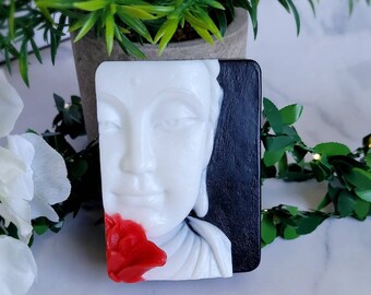 Buddha Seife, Aktivkohle Seife, Buddha Badezimmer, Spa Seife, Buddha Geschenke, Zen Geschenke für sie, Bergamotte Seife, Strumpffüller für Männer