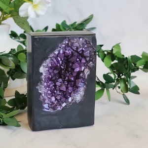 Amethyst Gemstone Soap, Druzy Cluster, Geode Soap, February Birthday Gift For Women, Witchy Bathroom Decor, Witchy Gifts For Best Friend