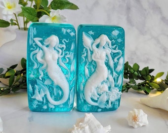 Mermaid Soap, Ocean Soap, Under the Sea Soap, Mermaid Gifts For Women, Beach House Bathroom, Mermaidcore Decor, Birthday Gift For Friend