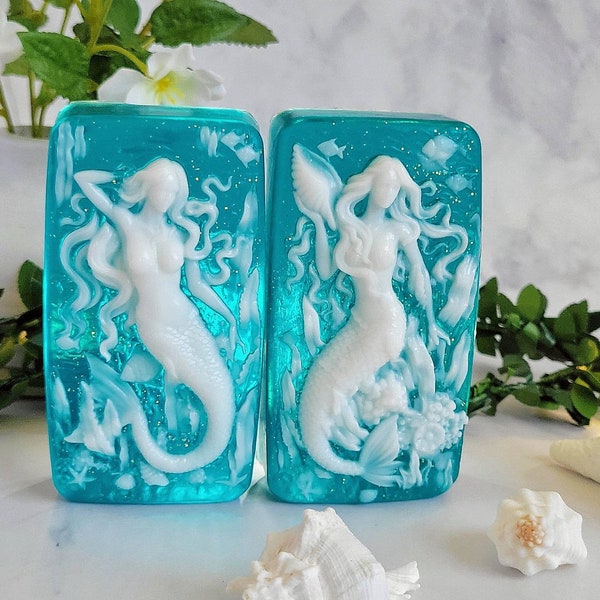 Mermaid Soap, Ocean Soap, Under the Sea Soap, Mermaid Gifts For Women, Beach House Bathroom, Mermaidcore Decor, Birthday Gift For Friend