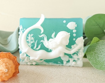 Mermaid Soap, Ocean Soap, Mermaid Bathroom Decor, Ocean Gifts For Women, Decorative Soap, Birthday Gift For Mom, Mermaid Lover Gift, Beach