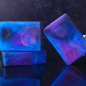 Galaxy Soap, Celestial Soap, Handmade Space Soap Bar, Glitter Soap, Bergamot Soap, Space Party Favors, Galaxy Decor, Birthday Gift For Her