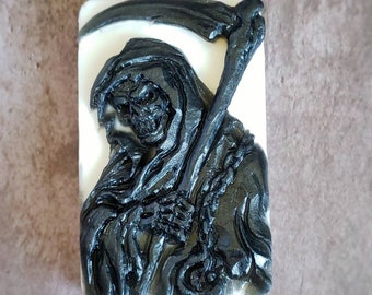 Grim Reaper Decor, Glycerin Soap, Grim Reaper Halloween Decor, Halloween Bathroom Decor, Halloween Gift For Boyfriend, Graveyard Decor,