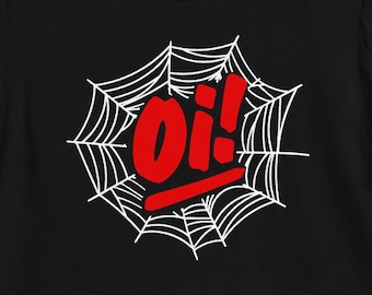 Oi! Spiderweb T-Shirt -  Streetpunk Gothic - Street Punk and Skinhead Clothing - Cocksparrer, The Business, Cockney Rejects, 4-skins