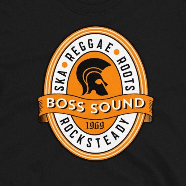 Boss Sound T-Shirt - Ska, Reggae, Roots and Rocksteady - Hard Mod Skinhead Toots Jimmy Cliff Symarip