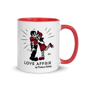 Kubek Love Affair z czerwonym kubkiem do kawy - Ska Mod Skinhead Walentynki Prezent Złe maniery