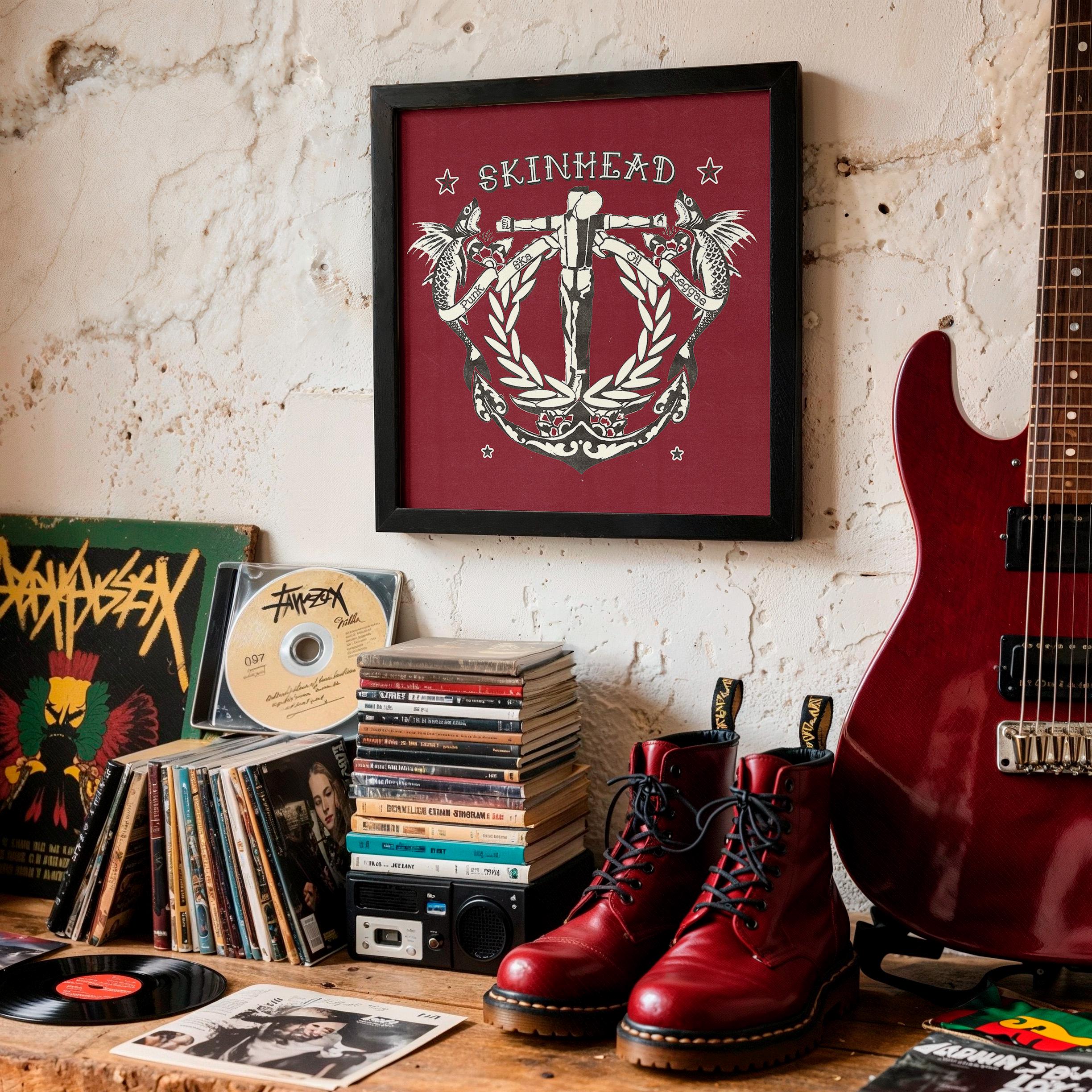 Crucified Skinhead Art Print - Skinhead Reggae Oi! Punk Music