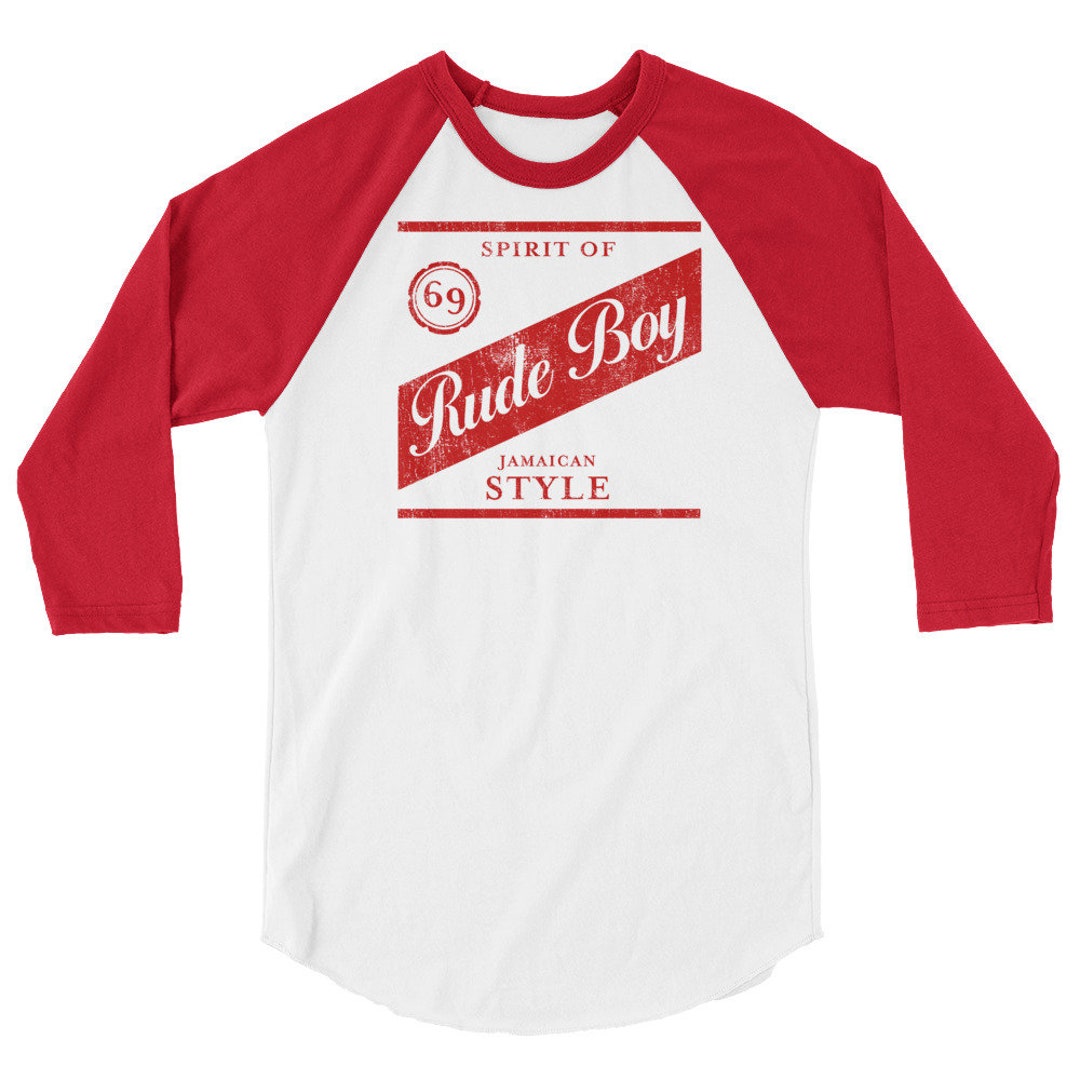 Red Stripe Spirit of 69 Rude Boy 3/4 Sleeve Raglan Shirt