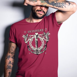 Tattoo Crucated Skinhead T-Shirt - Punk, Ska, Oi!, Reggae