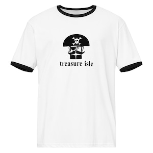 Treasure Isle Records Ringer T-Shirt - Reggae/Ska Record Label - Black Swan Trojan Records