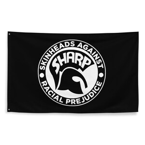 Skinheads gegen Rassenvorurteile Sharp Flagge - Version 2