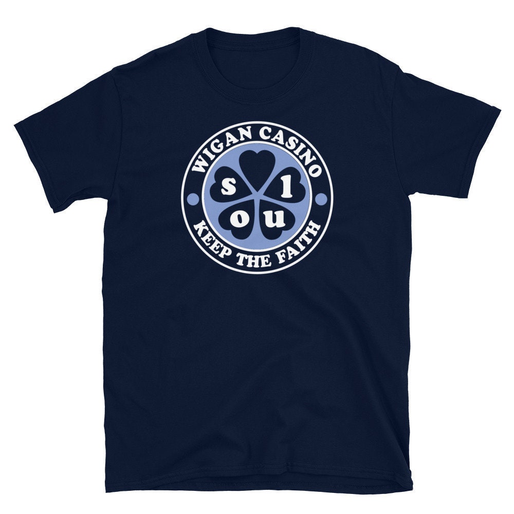Northern Soul Night Owl Union Jack - Maglietta da uomo, bianco