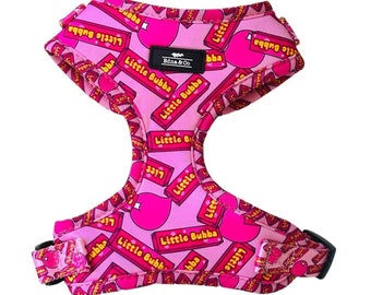 Adjustable Pet Dog Harness | Little Bubba Bubble Gum Harness | XS Puppy Harness | Large Neoprene Harness