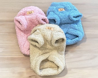 Cozy Warm Dog, Cat, Puppy, Kitten Baby Pink, Baby Blue & Beige Pet Sweater | Warm Jacket Dog Jumper