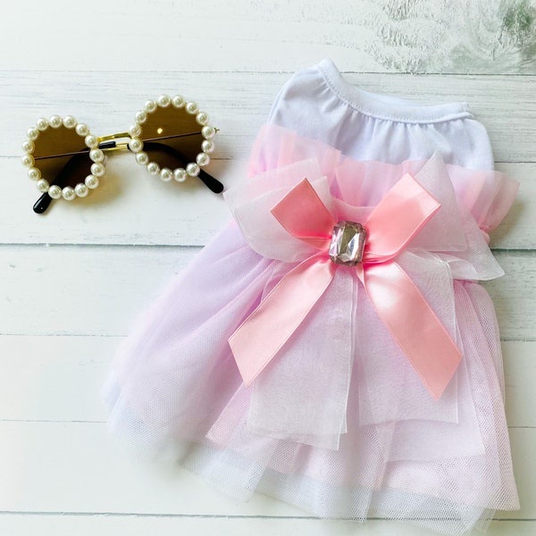 Pink Dog Dress | Gifts for dogs | Cute dog clothes | Puppy Dress | Pink Pet Dog Dress | Tutu