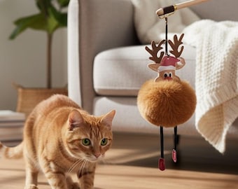 Edna & Co Cat Christmas Wand | Cat Kitten Christmas gift toy | Cat toys