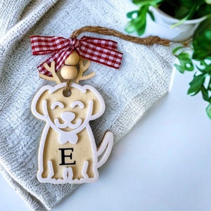 Carta de enfeite de cachorro personalizada - Decoração de cachorro personalizada Enfeite de cachorro de Natal Enfeite de filhote de cachorro personalizado Carta personalizada Enfeite de gatinho