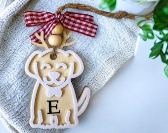 Personalized Dog Ornament Letter - Custom Dog Decoration Christmas Dog Ornament Personalized Puppy Ornament Custom Letter Kitten Ornament