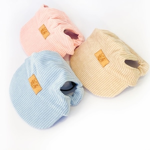 Corduroy Dog Hat Bucket Hat Puppy Hat Dog Visor Sun Protection Cap Travel Hat for Dog Cat Pet Hats for Dogs Luxury image 2