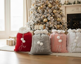 Luxury Personalized / Custom Pet Dog or Cat Santa Sack / Personalized Name
