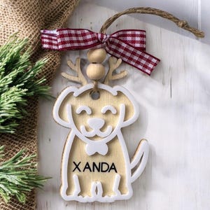 Carta de enfeite de cachorro personalizada - Decoração de cachorro personalizada Enfeite de cachorro de Natal Enfeite de filhote de cachorro personalizado Carta personalizada Enfeite de gatinho