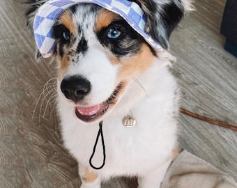 Small Dog Hat | Bucket Hat | Puppy Hat | Dog Visor | Sun Protection Cap | Travel Hat for Dog Cat Pet | For small breed dogs only