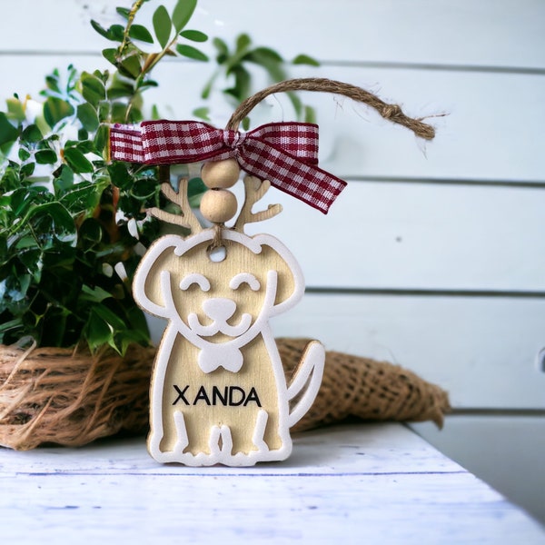 Personalized Dog Ornament Letter - Custom Dog Decoration Christmas Dog Ornament Personalized Puppy Ornament Custom Letter Kitten Ornament