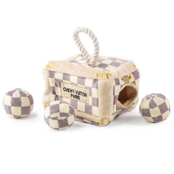 Designer Dog Toy Chewy Vuitton Trunk Interactive Dog Toy Etsy